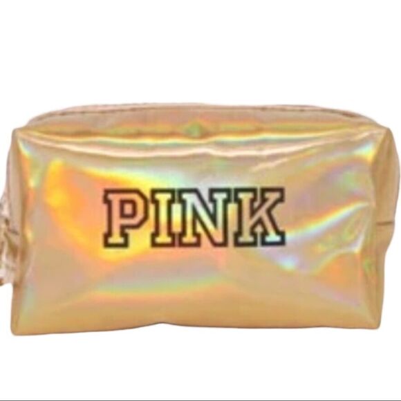 PINK Iridescent Metallic Pink Makeup Cosmetic Bag by Victoria’s Secret - Picture 2 of 5